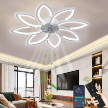 Verstellbare 90-W-LED-Deckenventilatorleuchte, separate Licht- und Ventilatorsteuerung, moderne Deckenleuchte