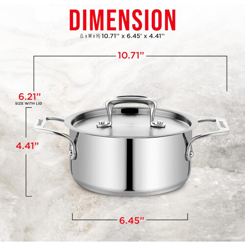 12 Quart Stainless Steel Stockpot with Lid 1