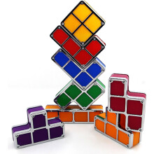 Stapelbare LED-Schreibtischlampe im Tetris-Design, dekoratives Nachtlicht, superhell, ideal für Kinder, farbenfrohe moderne Tischleuchte