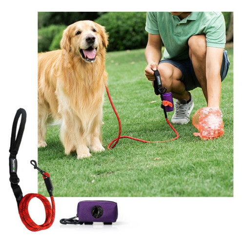 Dog Poop Picker with Waste Bag Organizer 1