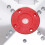 Aluminum Router Table Insert Plate with 4 Rings Red 5