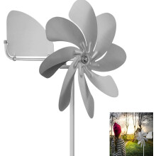 Wetterfahne aus Metall, Windspiel aus Edelstahl, 360 Grad drehbar, Gartenskulptur