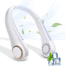 Tragbarer, klingenloser Nackenventilator, USB-wiederaufladbarer Nackenventilator mit 360-Grad-Verstellmöglichkeit