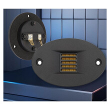 4 Ohm Oval Aluminum Cover Style High Pitch Pneumatic Speaker Ribbon Tweeter Speaker DIY Super Tweeter 2Pcs