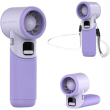 Mini-Ventilator, tragbar, USB-aufladbar, 3600 mAh, faltbar, mit LED-Anzeige, 5 Geschwindigkeitsstufen, 11 Stunden Kühlleistung, leiser Betri