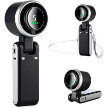 Mini-Tragbarer Ventilator, Taschen-Nackenventilator, 5 Geschwindigkeitsstufen, Bürstenloser Motor, 3600-mAh-Akku, 12 Stunden Laufzeit, Leise