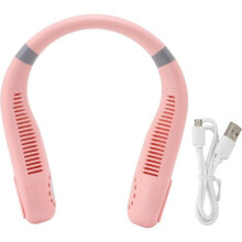 Klingenloser Nackenventilator mit Atemlicht, 2400mAh Akku, freihändiger Mini-Tragventilator für Reisen und Outdoor-Aktivitäten