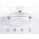 Clear round glass casserole dish with lid 1.7 qt 2