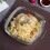 Clear round glass casserole dish with lid 1.7 qt 6