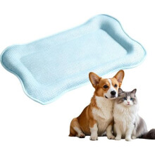 Kühlmatte für Katzen, 42 x 58 cm, Knochenform, waschbar, Sommermatte für Katzen und Welpen, für Zuhause, Auto, Reisen, Transportbox