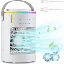 Tragbarer, leiser Luftkühler, Mini-USB-Klimagerät, 600 ml mobiler Luftkühler, 3-stufiger Ventilator, kompaktes Tischkühlgerät