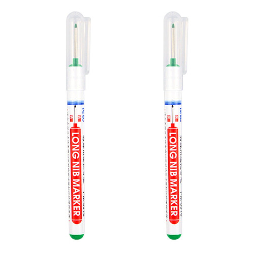 Pink Carpenter Marker Pen Long Head Waterproof 2Pcs