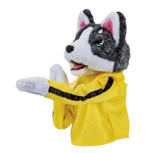 Interactive Boxer Plush Dog Puppet with Sound & Boxing Action, Ideal for Storytelling & Teaching