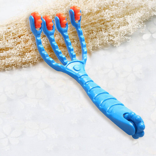 Blue 4-finger rolling massager for body fatigue relief 1
