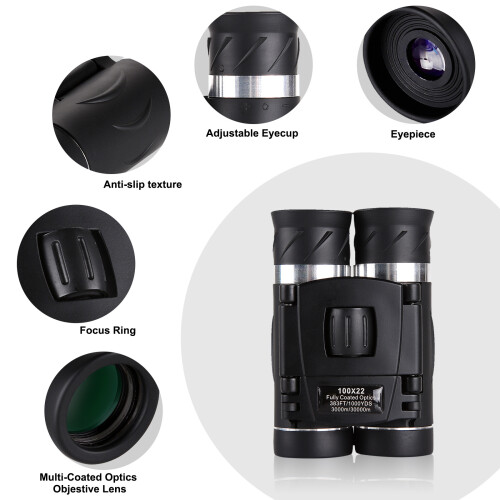 (Moon Crescent Thick Circle) Binocolo Crescent 8X21 HD ad alta potenza e compatto, kit per ottiche da esterno. 2