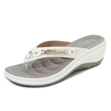 (42, White) Women's Summer Sandals Party Beach Female Footwear for Indoor Outdoor