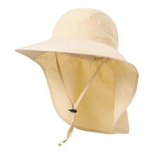 Unisex zonnehoed met brede rand, uv-bescherming UPF 50+, zomerhoed met nekbescherming, ademend en lichtgewicht voor buitengebruik