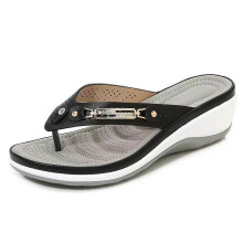 (41, Black) Women's Summer Sandals Party Beach Female Footwear for Indoor Outdoor