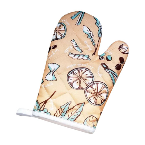 Oven glove polyester floral print thickened 1 pair 1