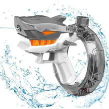 Electric Shark Water Gun Toy with Ring Water Tank, Automatic Children's Water Blaster, Outdoor Summer Toy