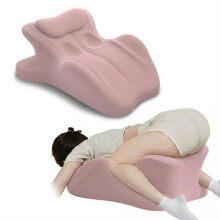 Cuscino ergonomico con angolo perfetto di 27, cuscino in memory foam regolabile multifunzione, rosa