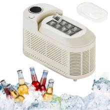 IJsmachine voor auto en thuis met 500 ml reservoir, ijsblokjes in 10 minuten, ideaal voor kamperen, kantoor en slaapkamer, compact en gebruiksvri