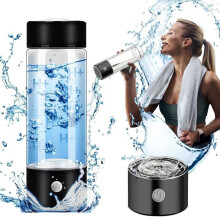 Hydrogen Water Bottle, 420ml Portable USB Rechargeable Water Bottle for Sports and Daily Hydration