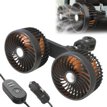 Ventilador de coche mini USB, ventilador para asiento trasero, 12 V/24 V, ventilador de interior para camiones, furgonetas, todoterrenos y autoca