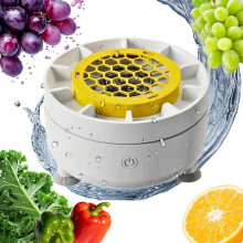 Elektrische uiensnijder en draagbare groentewasser voor fruit, waterdichte keukenreiniger met IPX7-bescherming