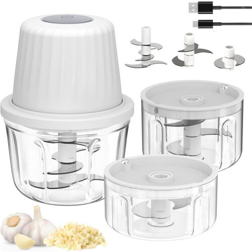 Electric Vegetable Chopper, Onion Chopper, Garlic Chopper, Multi-Function Slicer for Kitchen