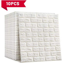 10 zelfklevende 3D-wandpanelen, 35 x 38,5 x 5 cm, decoratieve muurstickerset