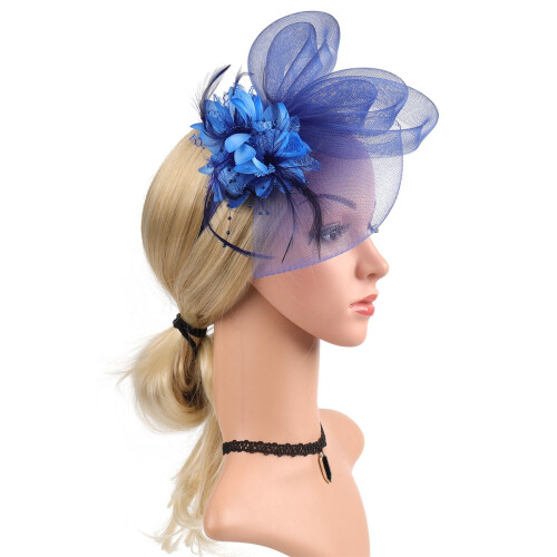 Women's Elegant Flower Mesh Fascinator Hat 1