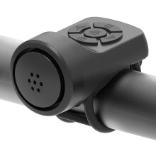 Elektrische fietsclaxon, 120 dB luide fietsbel met 4 geluidsstanden en trilalarm, waterdichte slimme claxon
