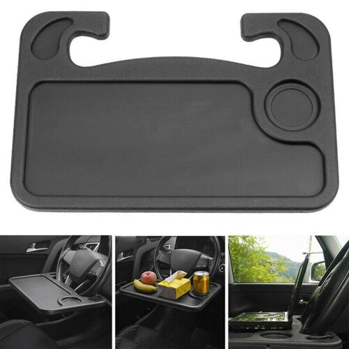 Car Steering Wheel Tray Left Wind Black 0.03 oz 1