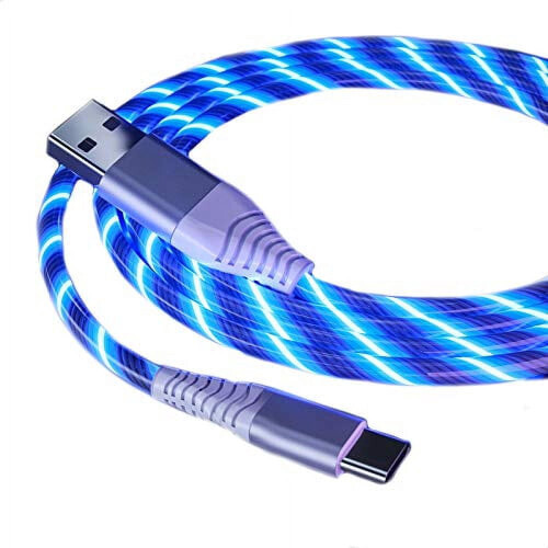 WOVTE Type C LED Charging Cable 3.3ft 3A 3 Pack 1