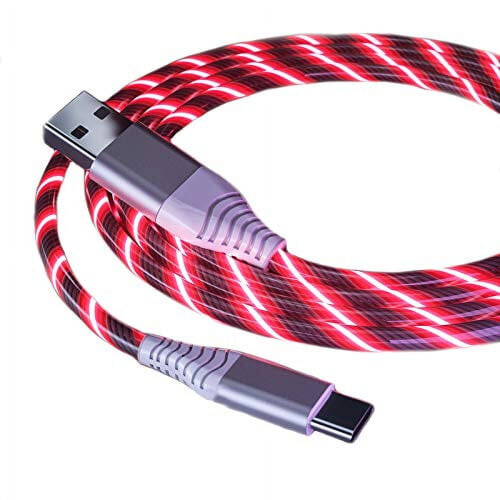 WOVTE Type C LED Charging Cable 3.3ft 3A 3 Pack 2