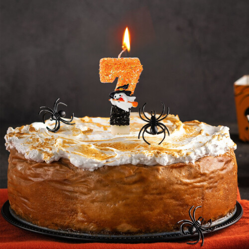 White Spooky Ghost Cake Candle Halloween 1 Piece 2