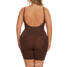 (Black backless style, 3XL) Formgebender Body mit Trägern, Po-Lifting-Shorts, Bauchweg-Shapewear-Body