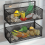 Cast Iron Hanging Kitchen Basket Food-Safe Wall Mount 5