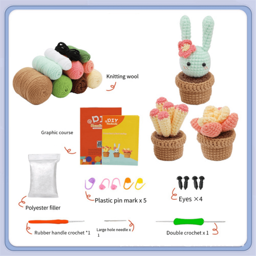 Kit de crochet pour débutants avec crochets, laine et instructions 2