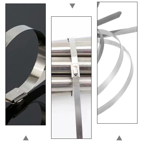 Stainless Steel Cable Ties Heavy Duty Self-Locking 100 Pcs 1