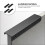 Cabinet Pulls Black Golden Invisible 4 pcs 6