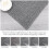 Textured washable hallway runner rug, neutral grey, 2 ft x 7
