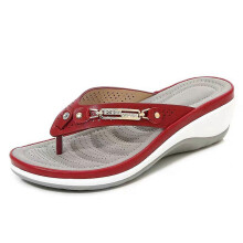 (37, Red) Women's Summer Sandals Party Beach Female Footwear for Indoor Outdoor
