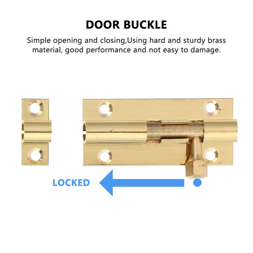 Deadbolt Lock Brass Door Bolt 2 pcs 1