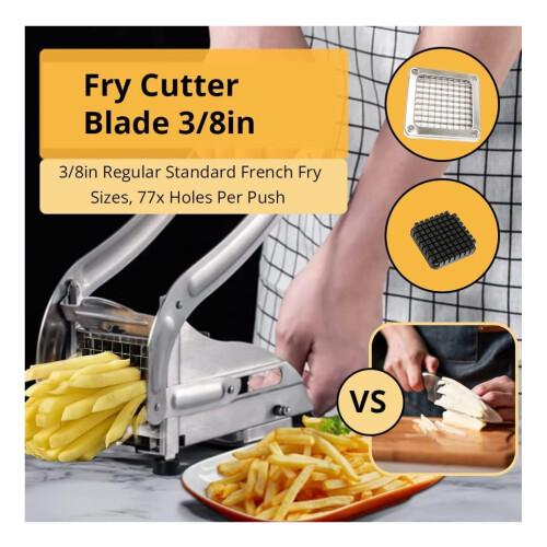 Ensemble lame et poussoir pour coupe-frites à 2 trous 2