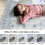 Boho Area Rug Blue 4 x 6 ft Machine Washable Non-Slip 4