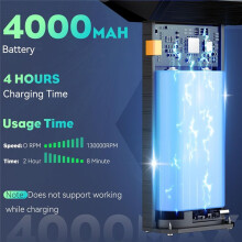 Dépoussiéreur à Air Comprimé 130 000 Tr/Min, Ventilateur Turbo Super Puissant, Souffleur, Dépoussiéreur Électrique pour Nettoyer le Clavier,