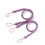 Polyester curtain holdback purple waved rope 2 pieces 2