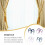 Polyester curtain holdback purple waved rope 2 pieces 5